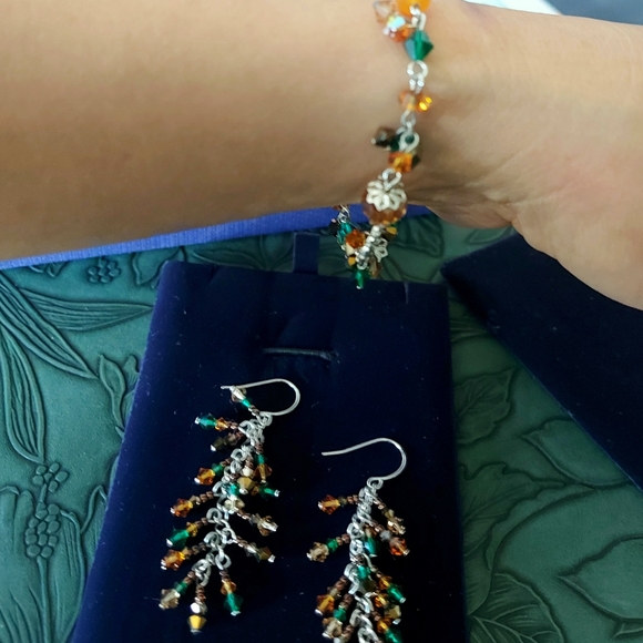 🔥 Final sale🎈 _Set Crystal Bracelet & earrings_ Vintage - Picture 6 of 8